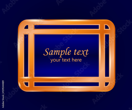 Metal vector banner