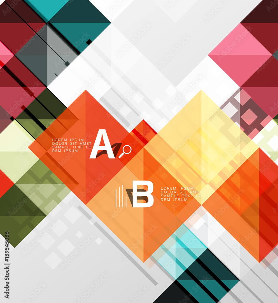 Vector square elements on gray abstract background with infographics Vector square elements on gray abstract background with infographics