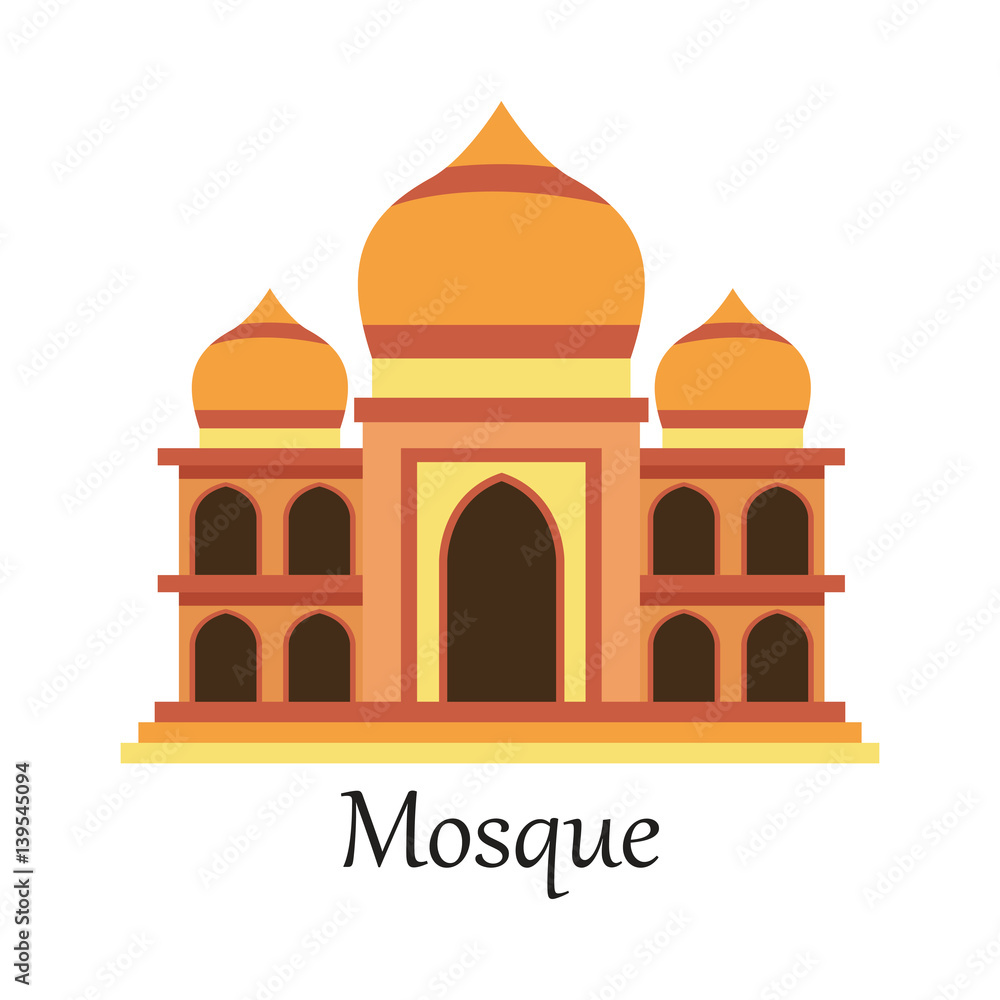 Islamic Mosque / Masjid for Muslim pray icon. vector illustration Islamic Mosque / Masjid for Muslim pray icon. vector illustration