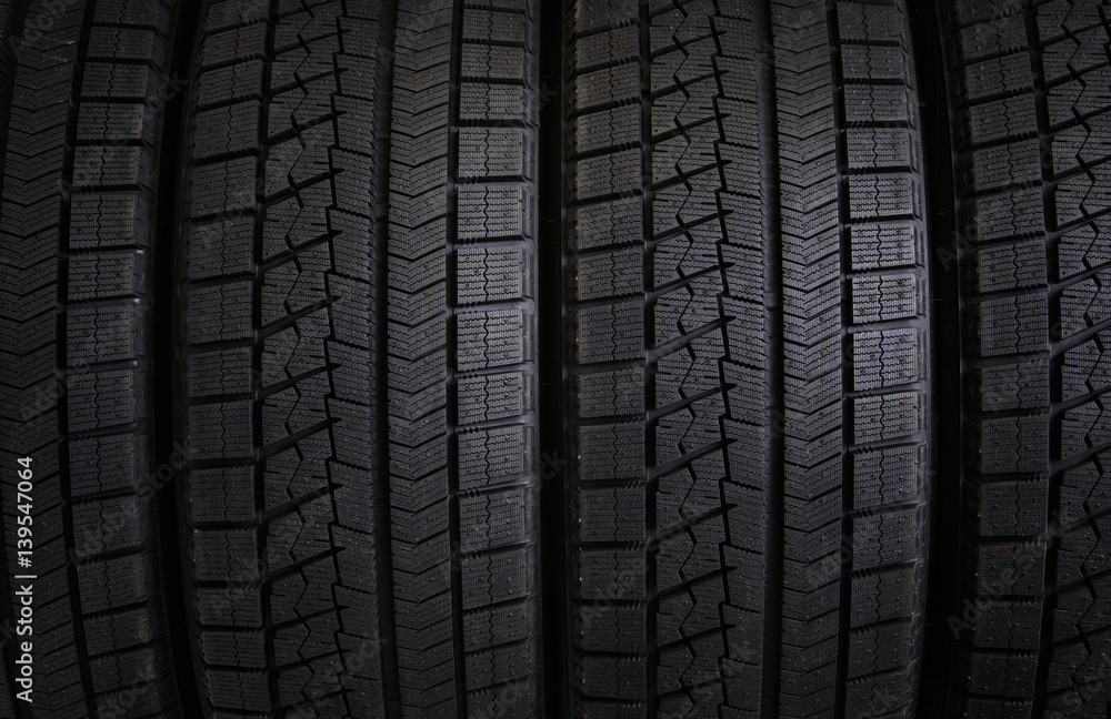 Winter tires close-up Winter tires close-up