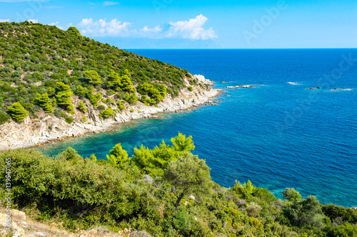 Blue Greece coast in summer © Woytek