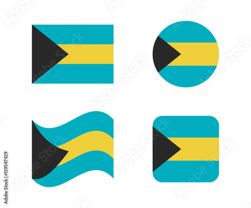 Free Download set 4 flags of bahamas - GFXLoad