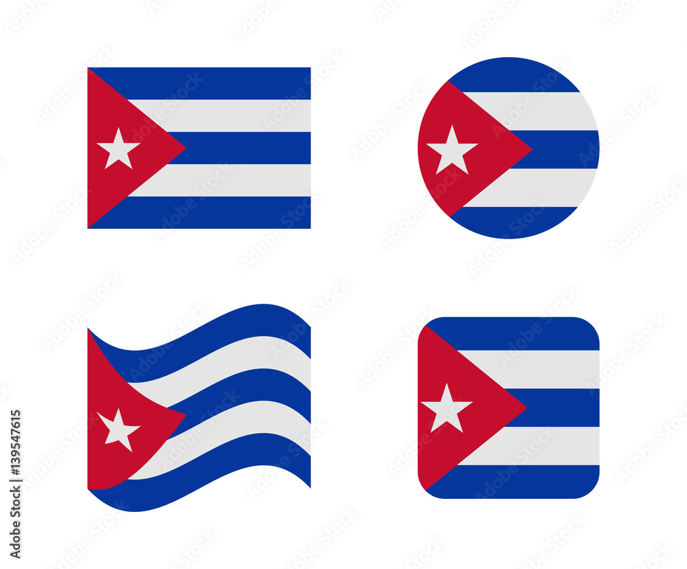 set 4 flags of cuba set 4 flags of cuba