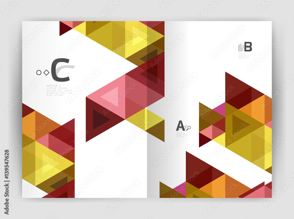 Vector triangle print template Vector triangle print template