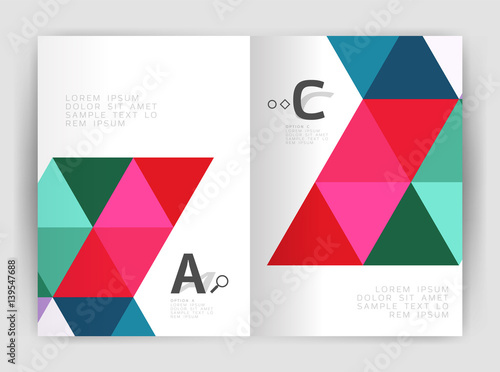Foto Vector triangle print template