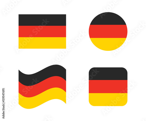 set 4 flags of germany