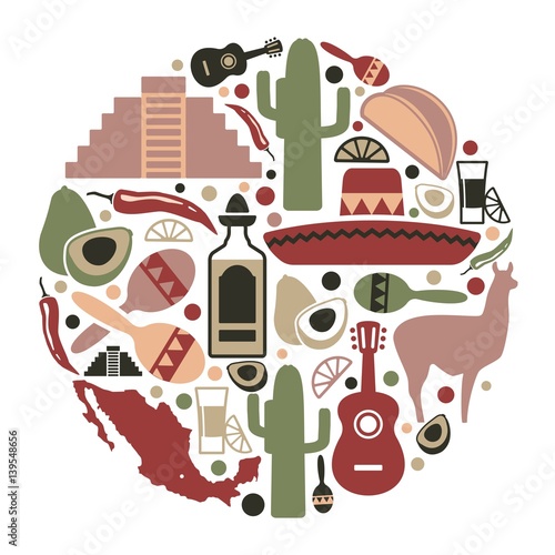 Mexican icon set