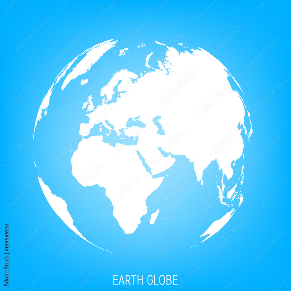 Fototapeta premium Earth Globe. View on Europe, Africa and part of Asia