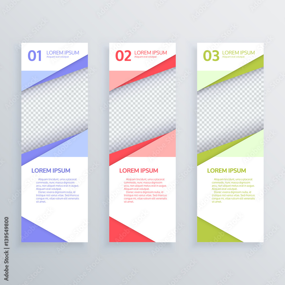 set of design clean banners