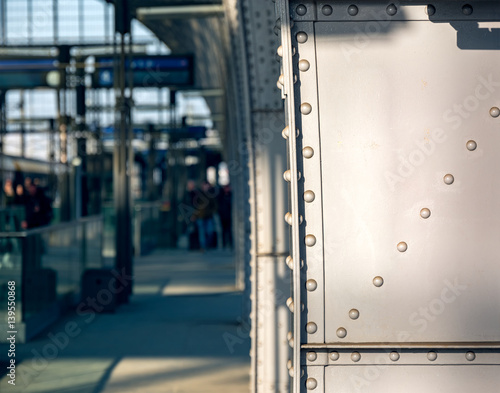 Metal Construction with Rivets, Detail at Main Railway Station