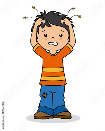 boy with lice photo