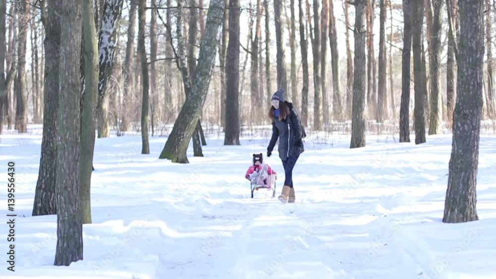 mother and daughter on walk mother and daughter on walk