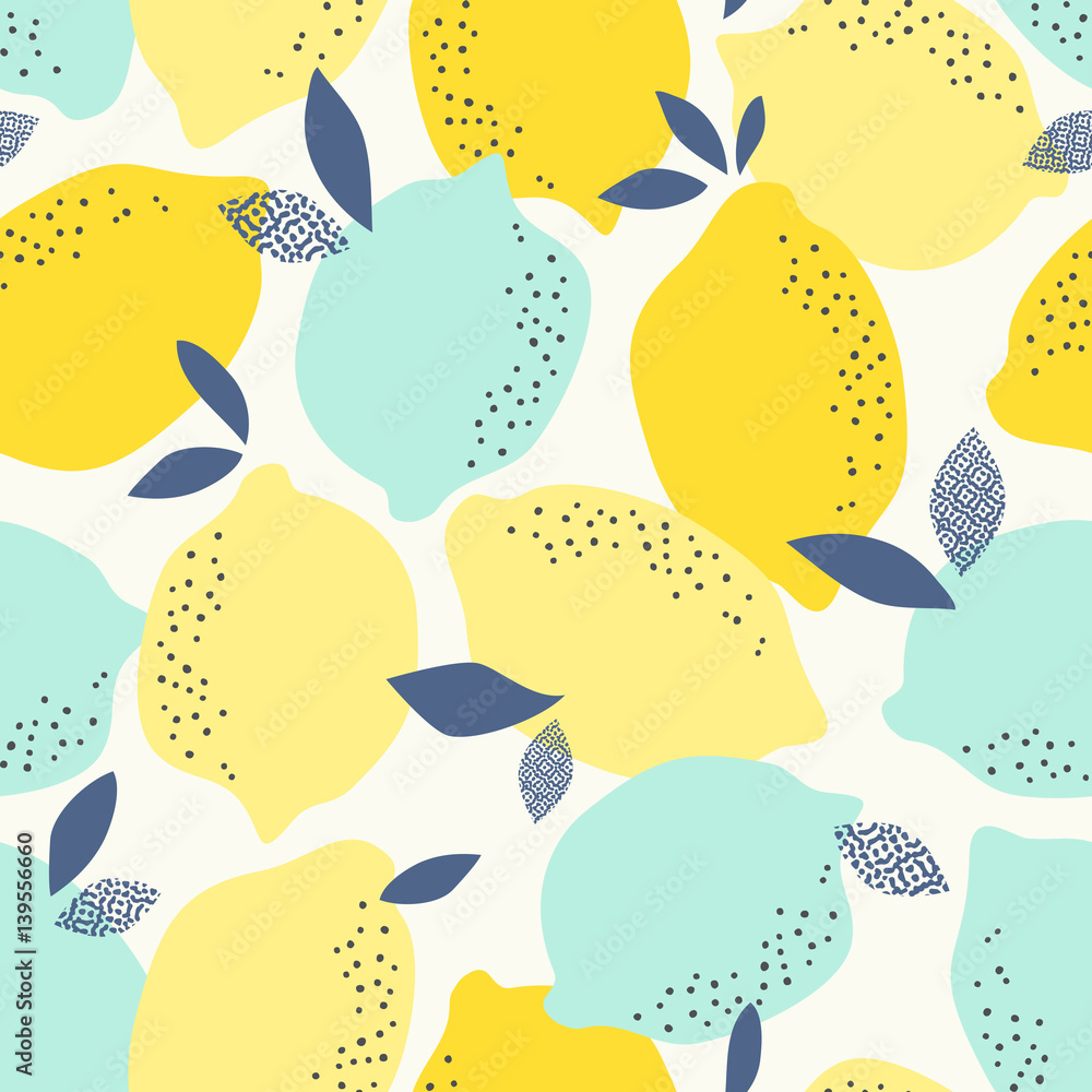 seamless pattern with citrus fruits