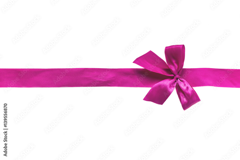 Pink ribbon bow isolated on white background Pink ribbon bow isolated on white background