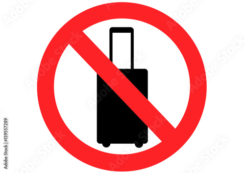Schild Rollkoffer verboten
