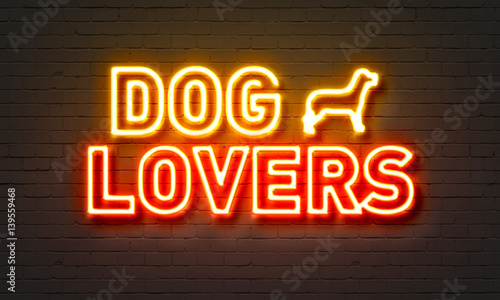 Wallpaper Mural God lovers neon sign on brick wall background. Torontodigital.ca