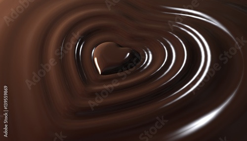 Stampa su tela Herz in Schokolade