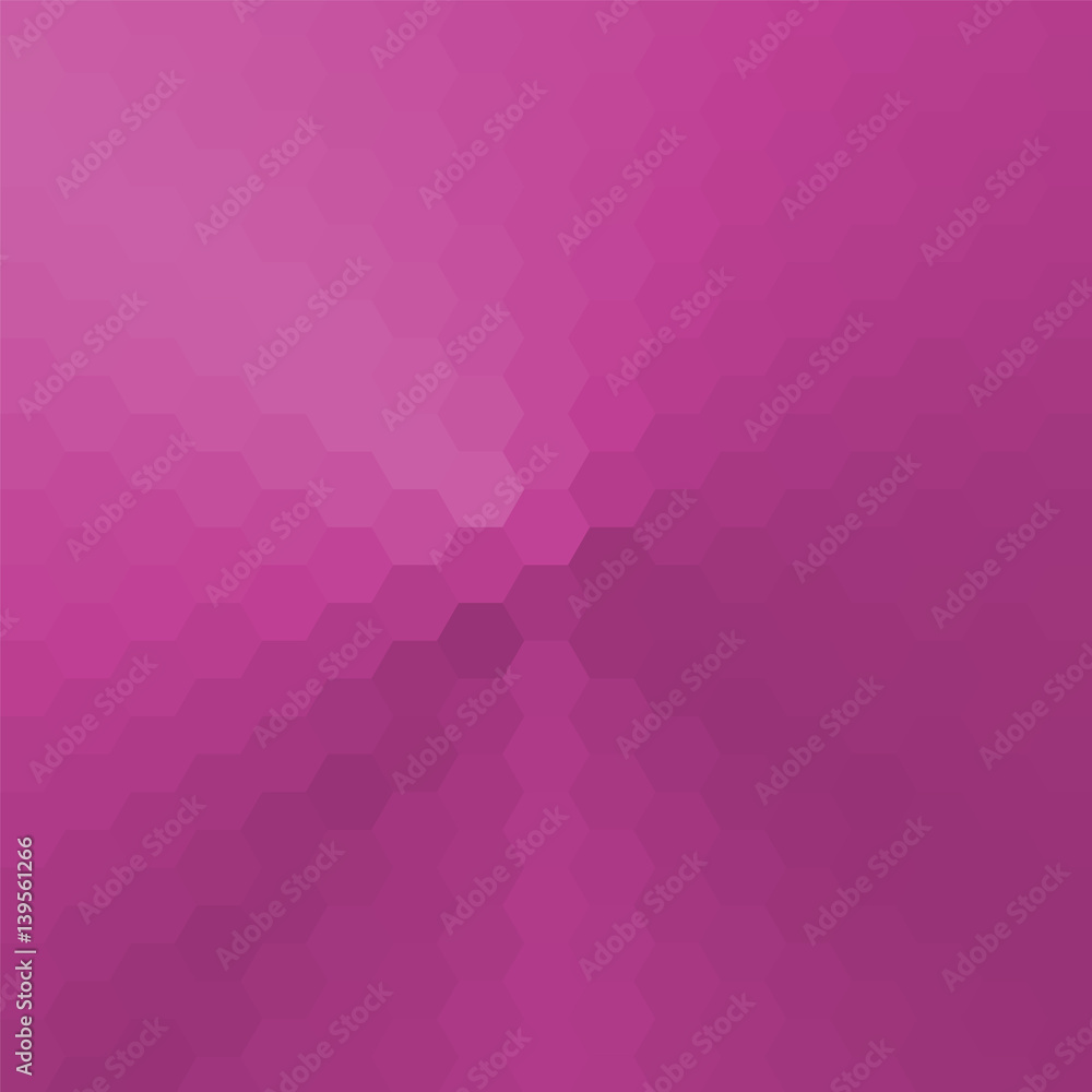 Vector abstract background consisting of hexagons, painted with a cone gradient.
