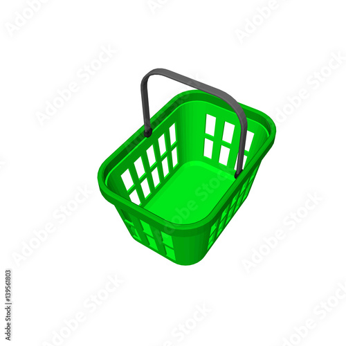 Shopping basket. Isolated o...