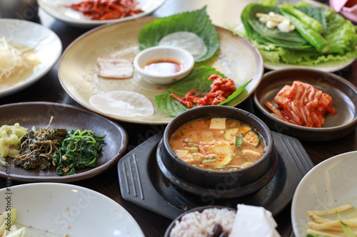 Korean cuisine - Rice with Doenjang stew