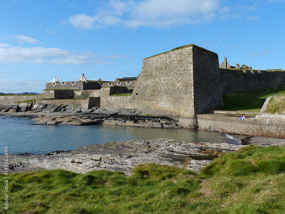 Back of Charles Fort in Kinsale on a sunny day in Cork Ireland