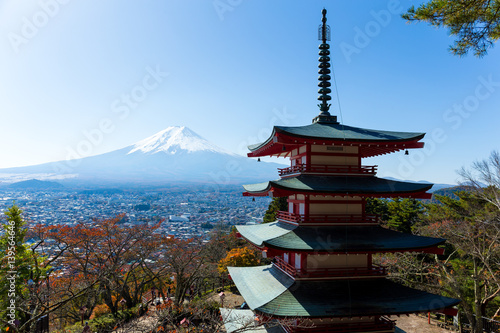 Chureito Pagoda and Mountain Fuji