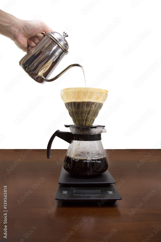 Drip brewing, filtered coffee, or pourover is a method which involves