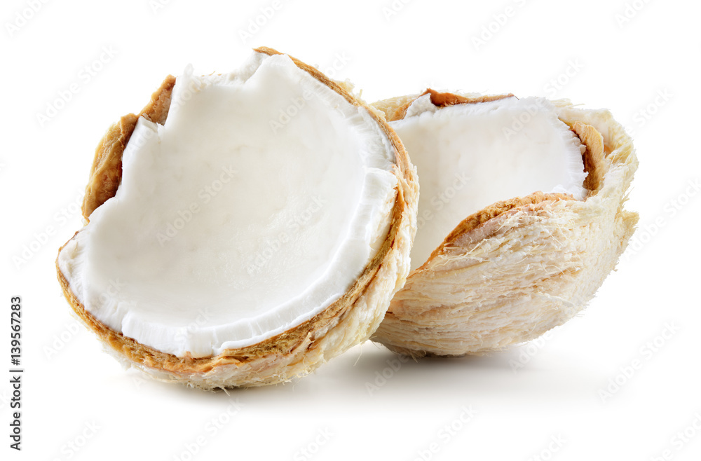 Coconut. Fresh young nut isolated on white background. Full depth of field. Coconut. Fresh young nut isolated on white background. Full depth of field.