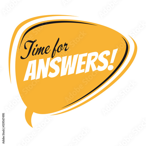 time for answers retro speech balloon