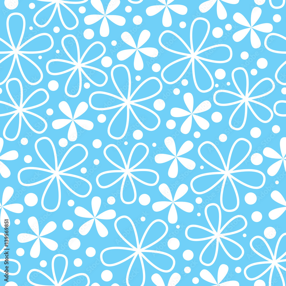 Blue floral seamless pattern for Your design Blue floral seamless pattern for Your design