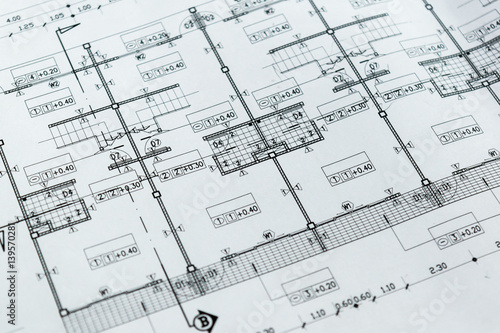 engineering diagram blueprint paper drafting project sketch