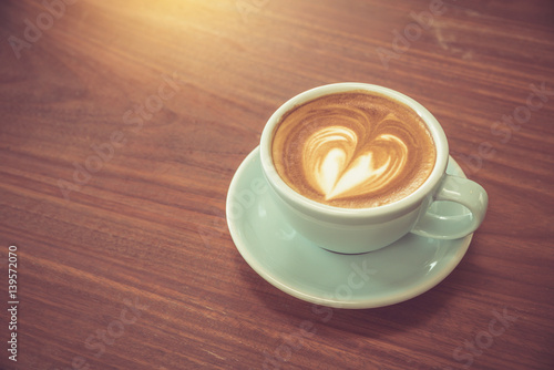 A cup of coffee with heart