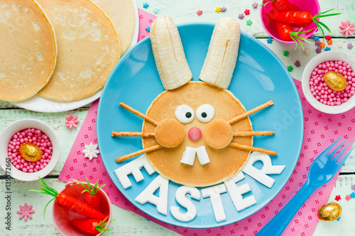 Bunny pancakes ,cute idea for Easter breakfast
