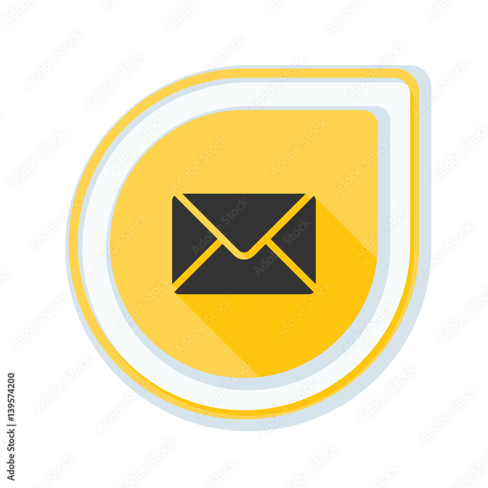 Mail button illustration Mail button illustration