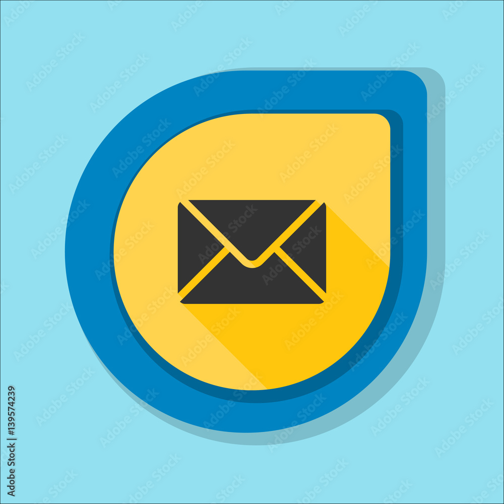 Mail button illustration Mail button illustration