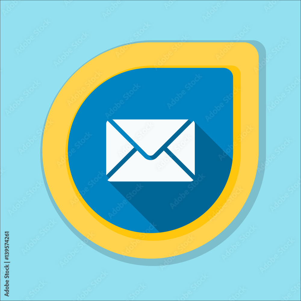 Mail button illustration Mail button illustration