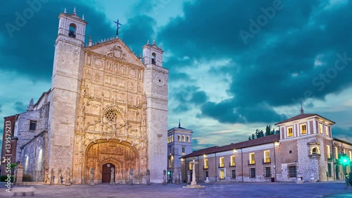 San Pablo Church on Plaza de San Pablo in Valladolid, Spain  (static image with animated sky)
 photo
