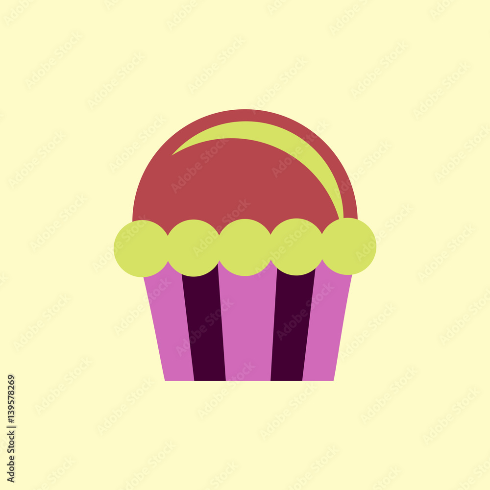 Cupcake vector icon