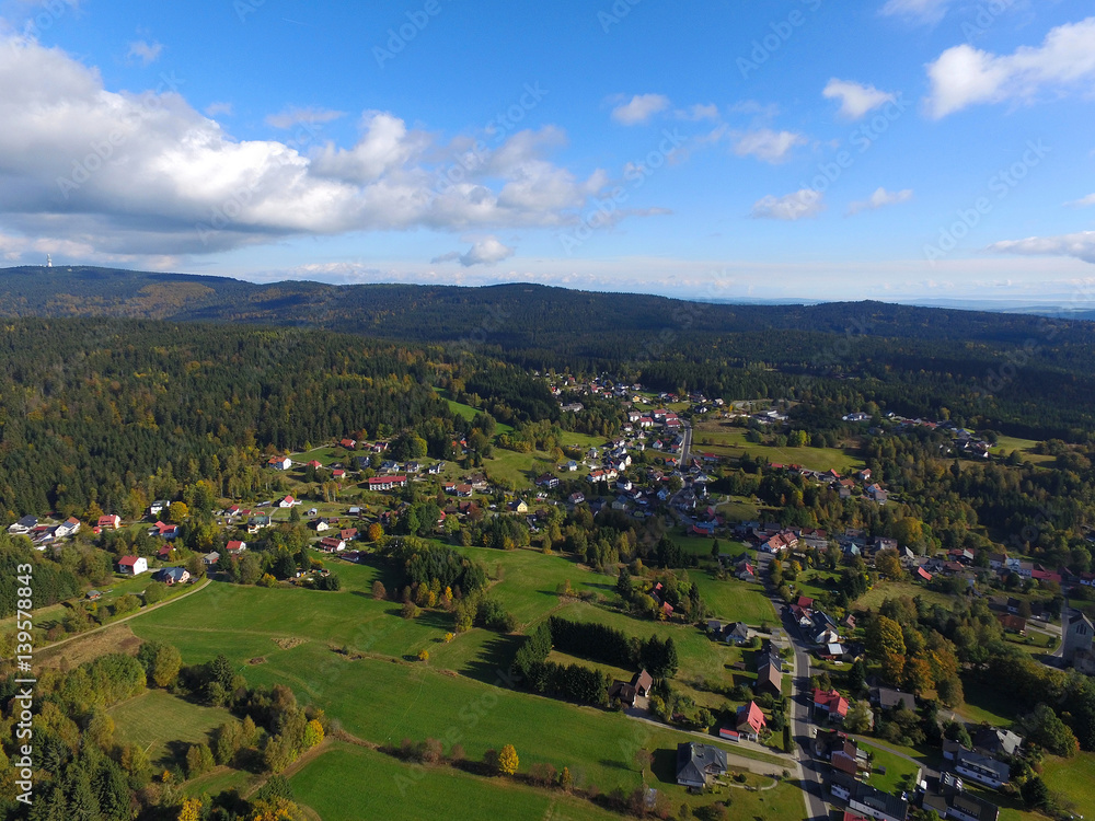 Luftbild Landschaft Fichtelberg