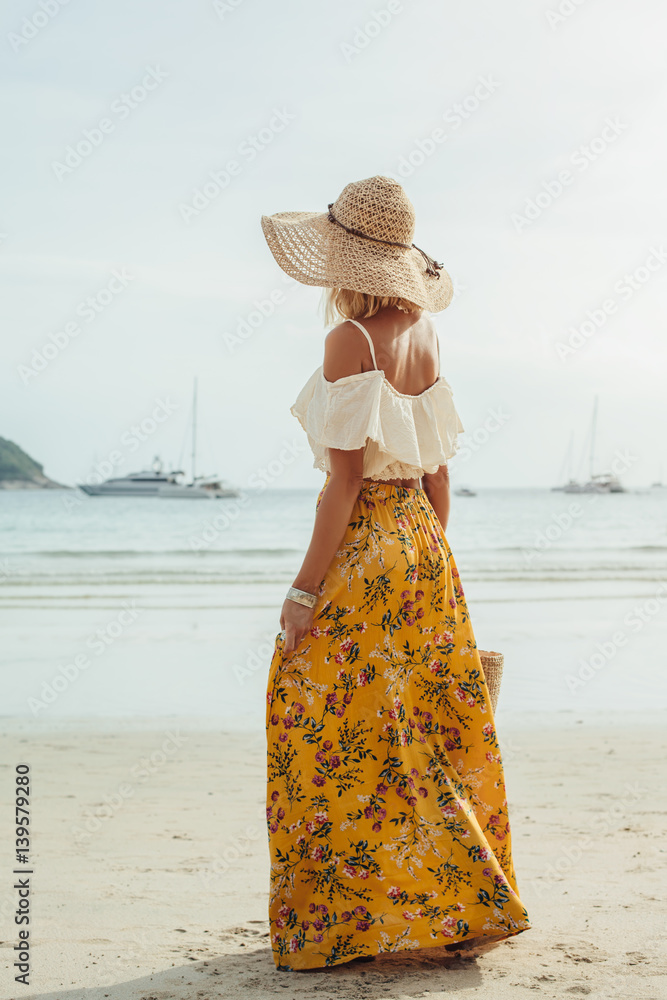Boho beach clothing style