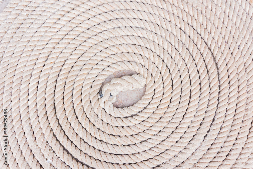 rope tied cercle on the boat background rope tied cercle on the boat background