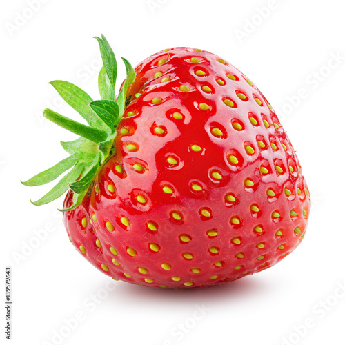 Strawberry. Fresh berry isolated on white background.