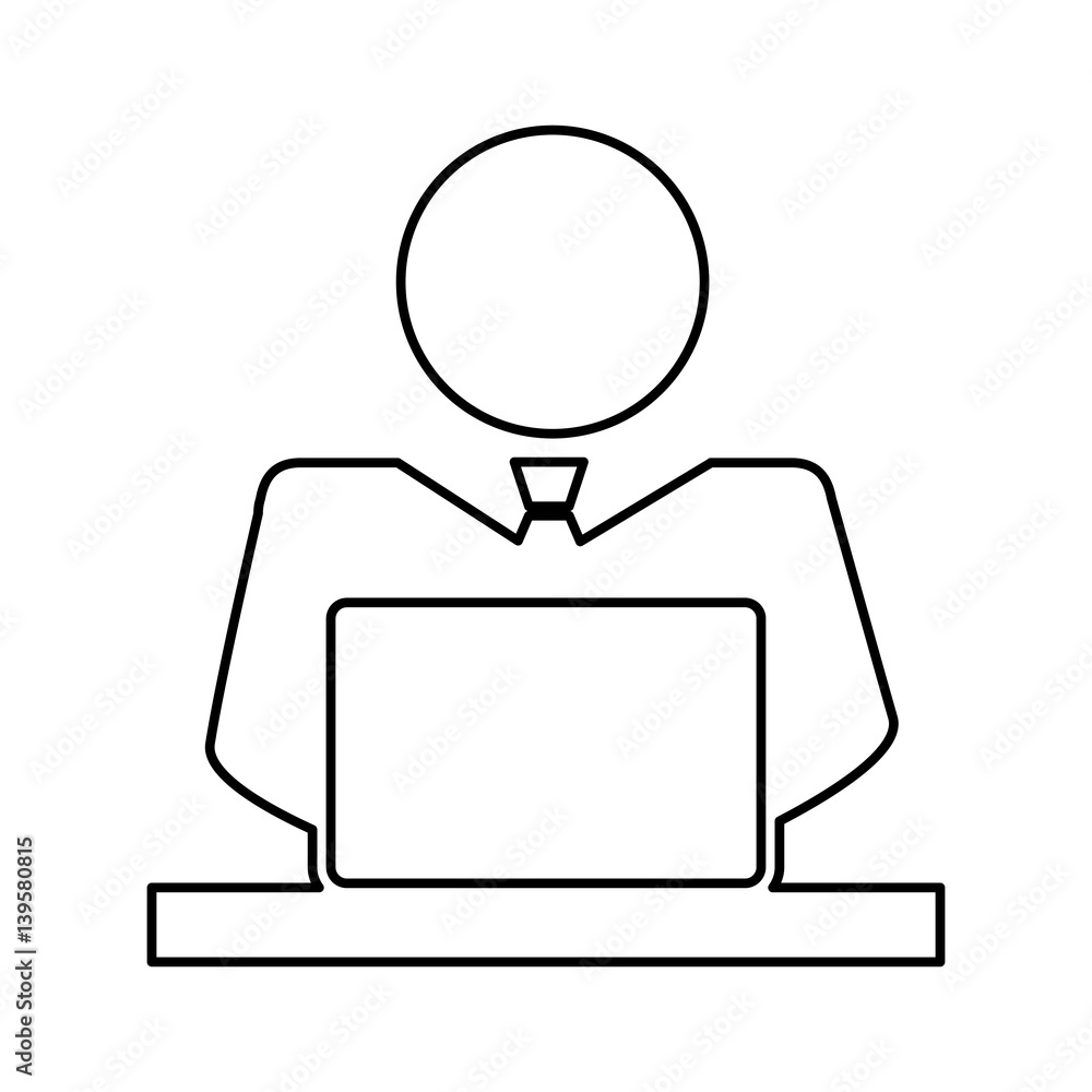 businessman figure silhouette icon vector illustration design