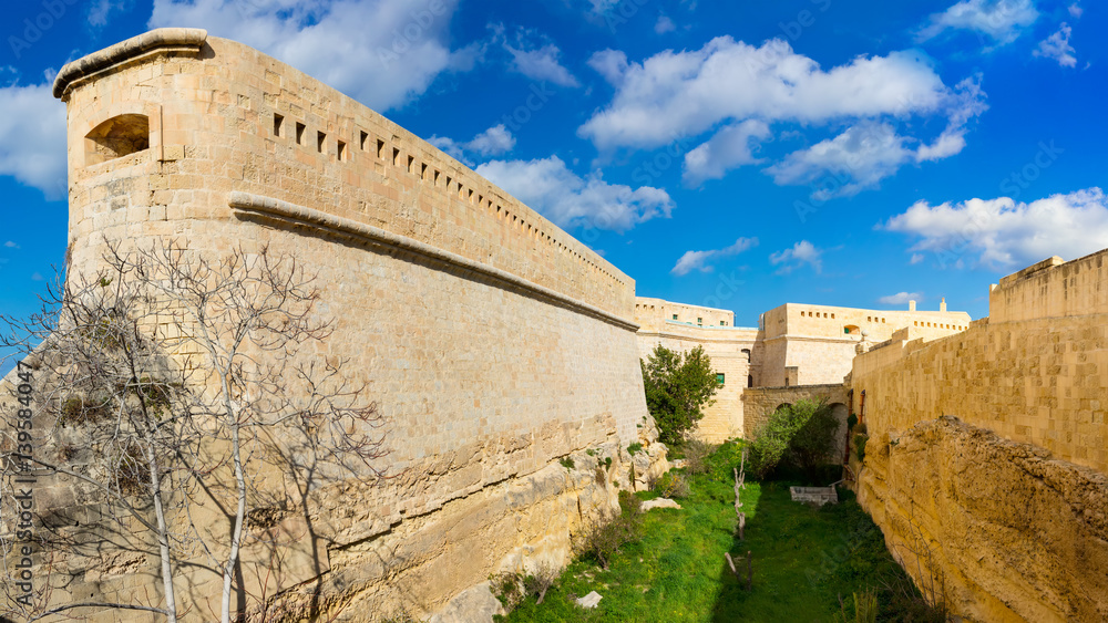 Malta Valletta Fort St Elmo - St. Elmo Place - National War Museum - Panorama