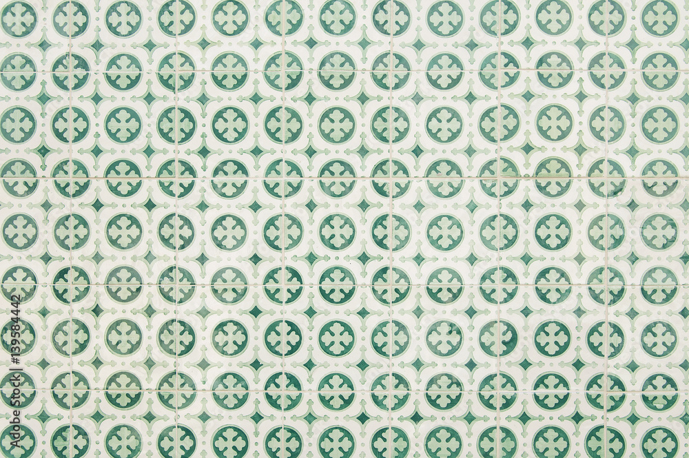 Portuguese tile house wall