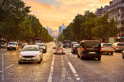 Fototapeta Naklejka Na Ścianę i Meble -  Champs Elysees avenue in Paris France