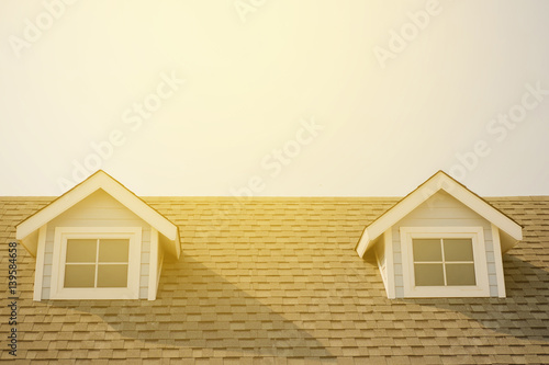 Sunlight on roof.