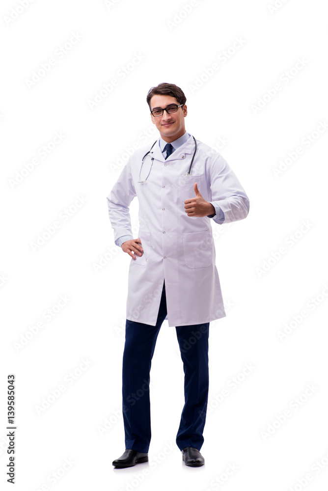 Young doctor isolated on white background Young doctor isolated on white background