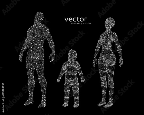 Abstract vector illustration of family.