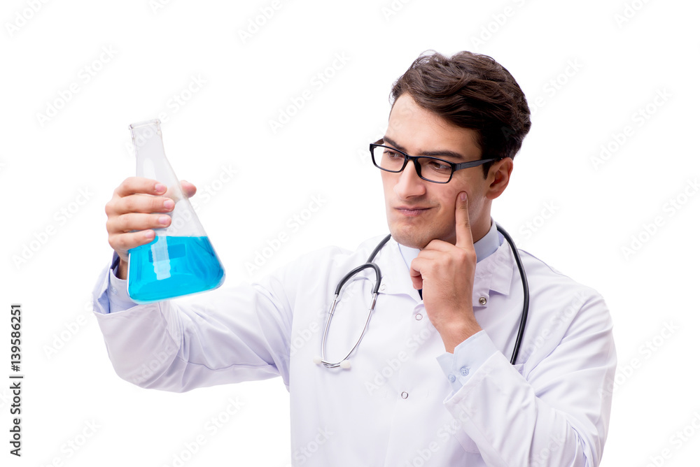Lab scientist isolated on white background Lab scientist isolated on white background